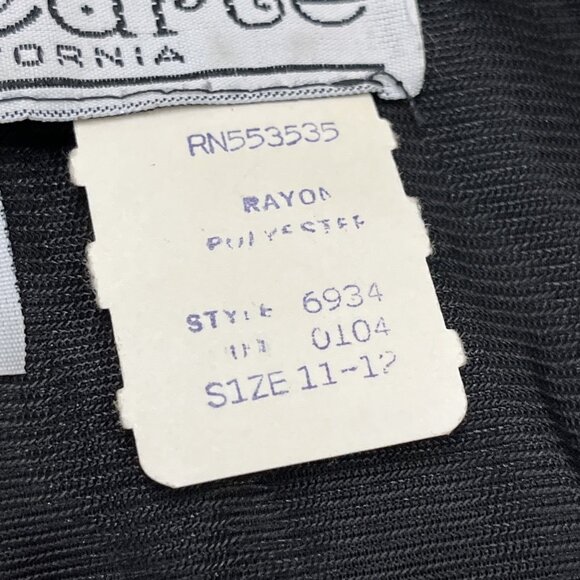 Vintage Ala Carte Y2K Dress 12 Black Sequin Asymmetric Layer Mesh Whimsy Hoco - Picture 11 of 15